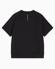 Buy 남성 레귤러핏 오프 플레이스드 모노그램 스웨트 반팔 티셔츠 in color CK BLACK