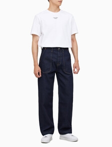 Buy 남성 스트레이트핏 린스 데님 in color CK RAW SELVEDGE