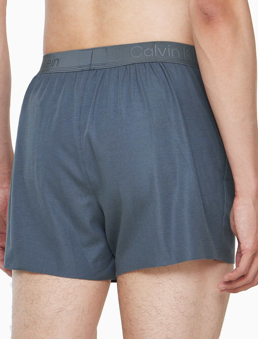 Buy 남성 CK 블랙 슬립 니트 박서 in color DARK GREY