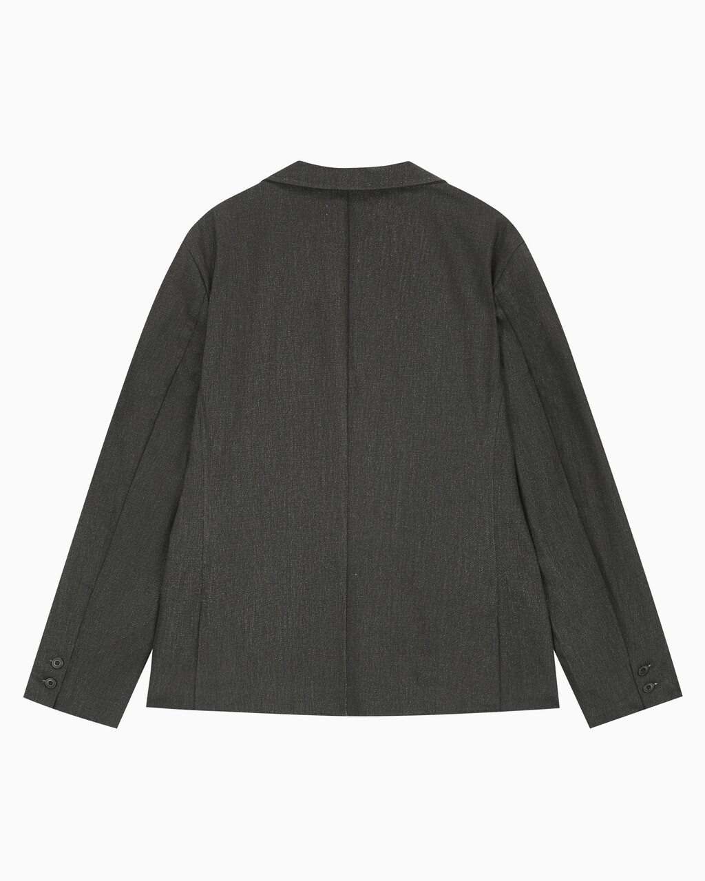 Buy 남성 롱슬리브 언라인드 스트럭쳐 블레이저 in color CHARCOAL