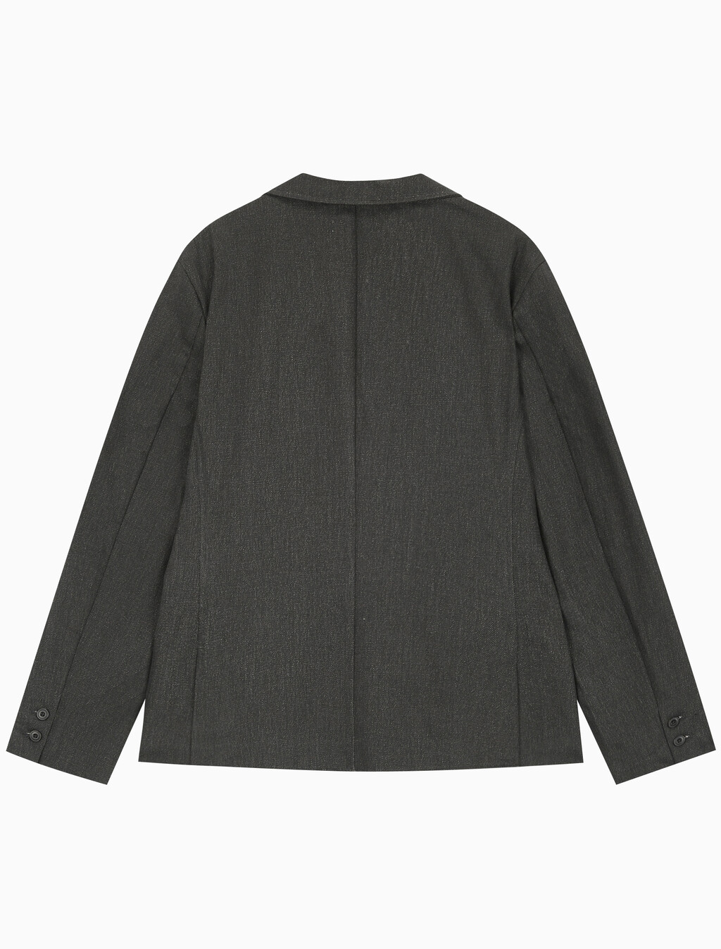 Buy 남성 롱슬리브 언라인드 스트럭쳐 블레이저 in color CHARCOAL