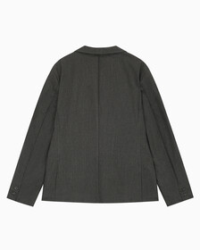Buy 남성 롱슬리브 언라인드 스트럭쳐 블레이저 in color CHARCOAL