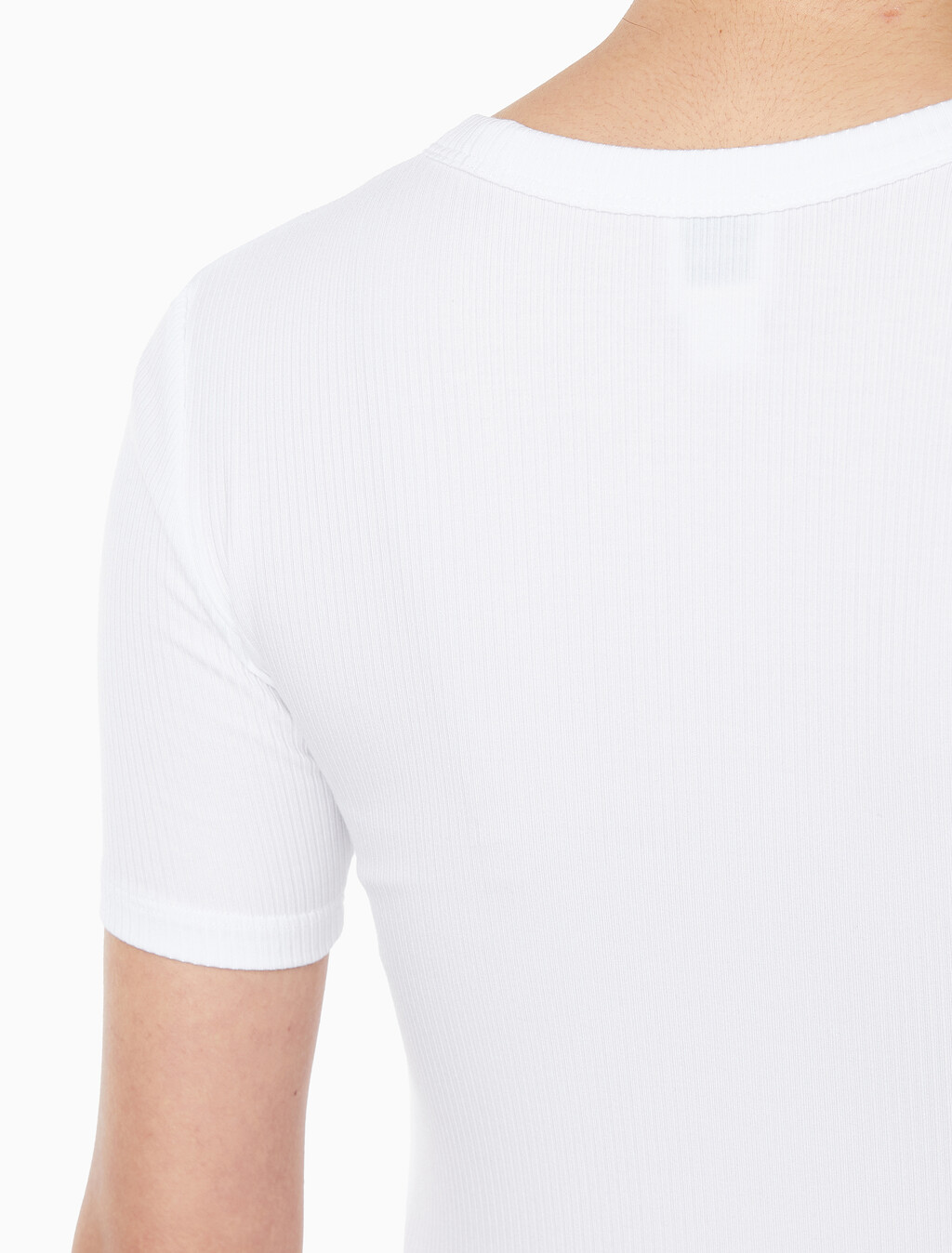 Buy 여성 모달 립 반팔 티셔츠 in color BRILLIANT WHITE