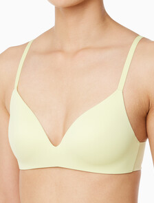 Buy 여성 퍼펙틀리 핏 AF 와이어프리 티셔츠 브라 in color PALE LIME YELLOW