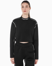 Buy 여성 크롭 스웻셔츠 in color BLACK