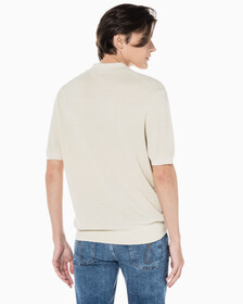 Buy 남성 엠브로이더리 로고 폴로 반팔 스웨터 in color BLUR FLORAL_BLACK
