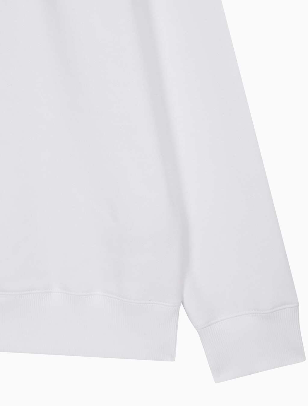 Buy 남성 레귤러핏 인스티튜셔널 로고 기모 스웻셔츠 in color BRIGHT WHITE