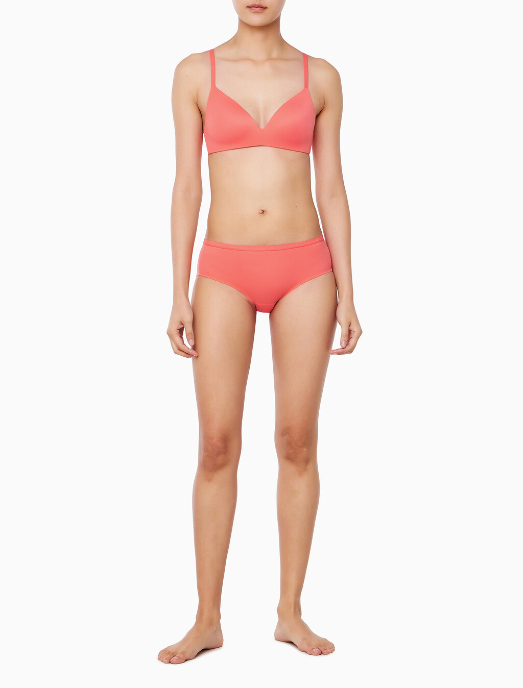 Buy 여성 퍼펙틀리 핏 AF 와이어프리 티셔츠 브라 in color CORAL