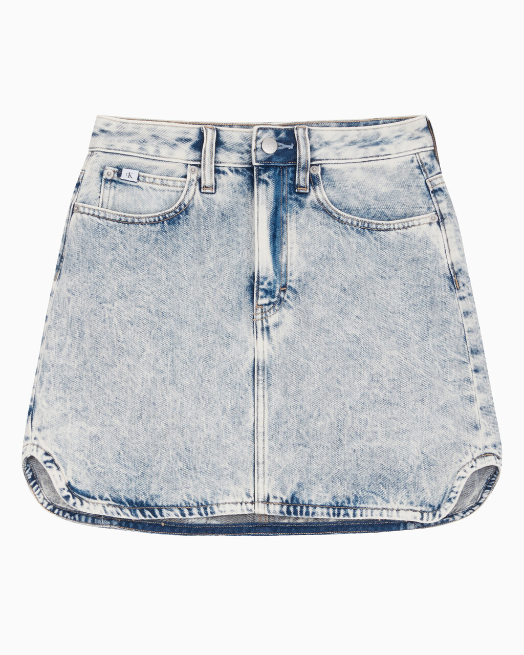 Buy 여성 A라인 데님 미니 스커트 in color 028A CHALKY BLU