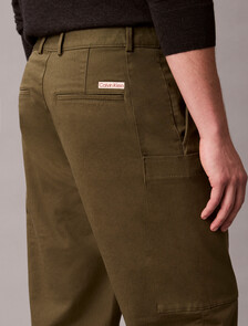 Buy 남성 90S 스트레이트핏 코튼 워크웨어 팬츠 in color Khaki