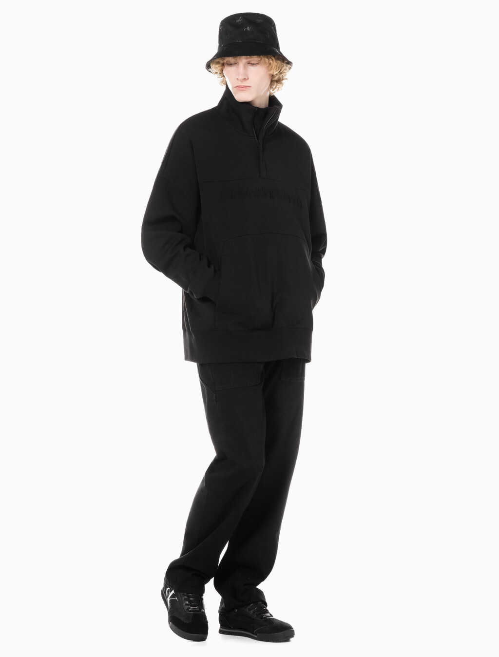 Buy 남성 90'S 스트레이트핏 워크웨어 블랙 데님 in color WASHED BLACK LOGO LACE
