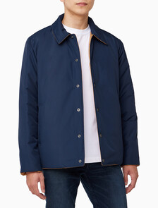 Buy 남성 리버서블 패디드 셔츠 자켓 in color NAVY/BROWN