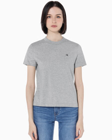 Buy 여성 릴렉스핏 아카이브 로고 크루넥 반팔 티셔츠 in color HEROIC GREY HEATHER CM1BK 08