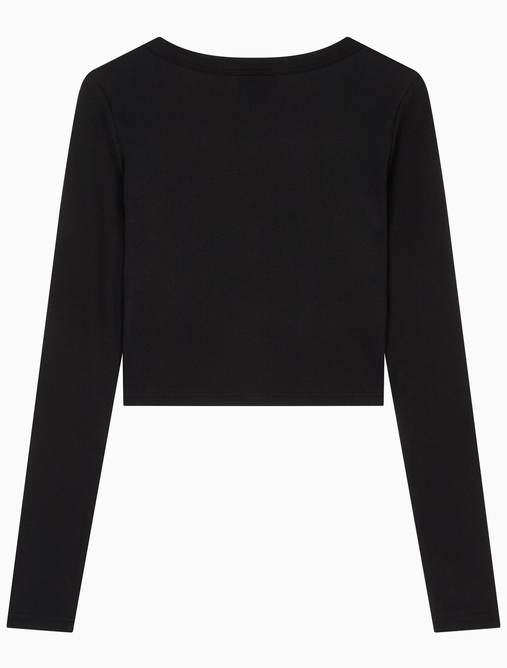 Buy 여성 우븐라벨 베이비립 가디건 in color BLACK