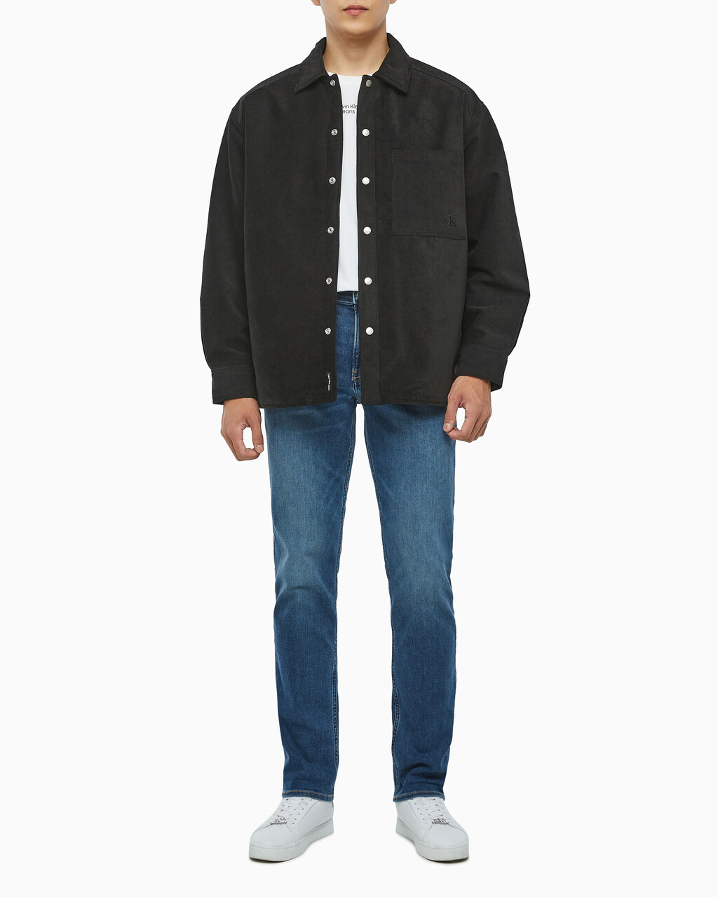 Buy 남성 코듀로이 셔츠 퀼티드 자켓 in color CK BLACK