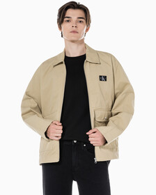 Buy 남성 박시핏 워크웨어 크롭 재킷 in color TRAVERTINE