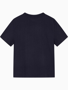 Buy 여성 플럭 로고 반팔 티셔츠 in color BARITONE BLUE