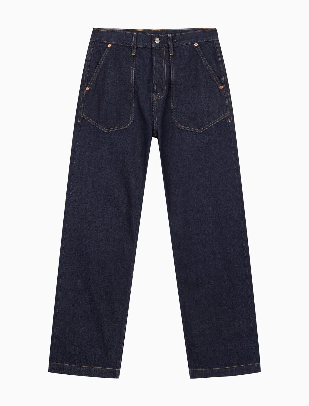 Buy 남성 스트레이트핏 린스 데님 in color CK RAW SELVEDGE