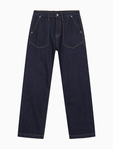 Buy 남성 스트레이트핏 린스 데님 in color CK RAW SELVEDGE