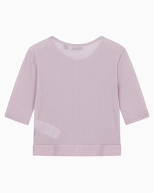Buy 여성 레귤러 핏 스트레치 기능성 크롭 반팔 티셔츠 in color GRAY ROSE