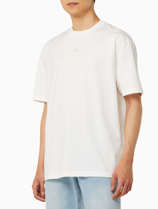 Buy 남녀공용 디퓨즈 그래픽 반팔 티셔츠 in color BRIGHT WHITE