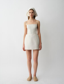 Buy HENRIETTA WOMENS DRESS in color OFF WHITE