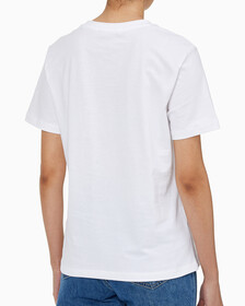 Buy 여성 스트레이트핏 모노그램로고 크루넥 반팔 티셔츠 in color BRIGHT WHITE