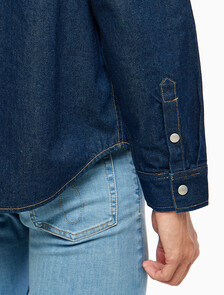 Buy 남성 릴렉스핏 린스 블루 데님셔츠 in color RINSE BLUE