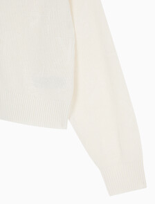 Buy 여성 AOP 스웨터 가디건 in color WHITE
