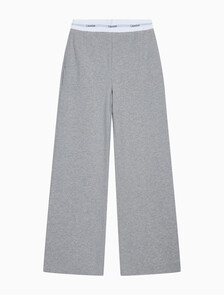 Buy 여성 CK 베이직 라운지 로고 져지 팬츠 in color GREY HEATHER
