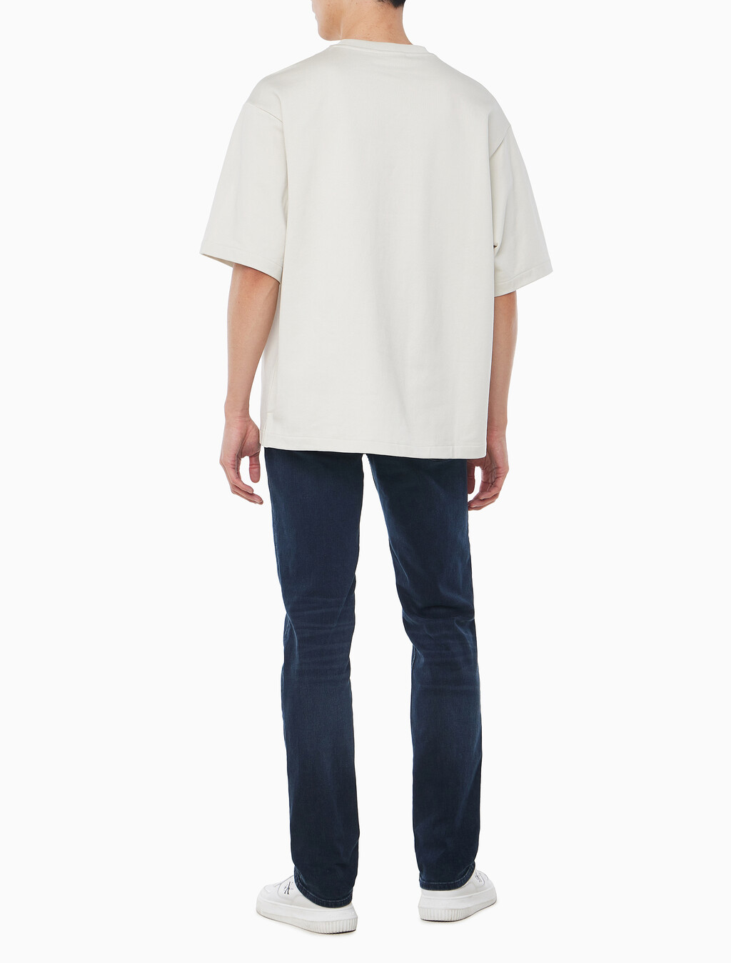 Buy 남성 오버핏 컴팩트 테리 반팔 티셔츠 in color SILVER BIRCH