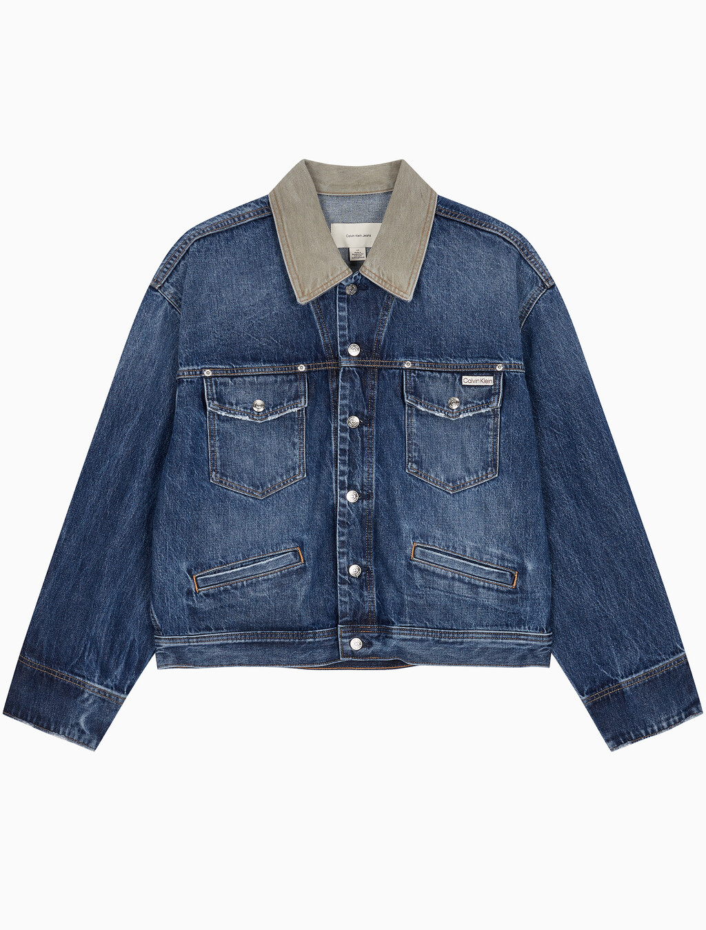 Buy 남성 80's 아이콘 다크블루 데님 자켓 in color DARK BLUE