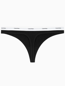 Buy 여성 코튼 스트레치 립 T팬티 in color BLACK