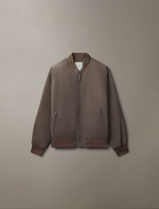 Buy 유니섹스 롱슬리브 히어로 봄버 자켓 in color BROWN