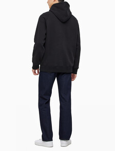 Buy 남성 롱슬리브 릴렉스핏 모노그램 기모후디 in color CK BLACK
