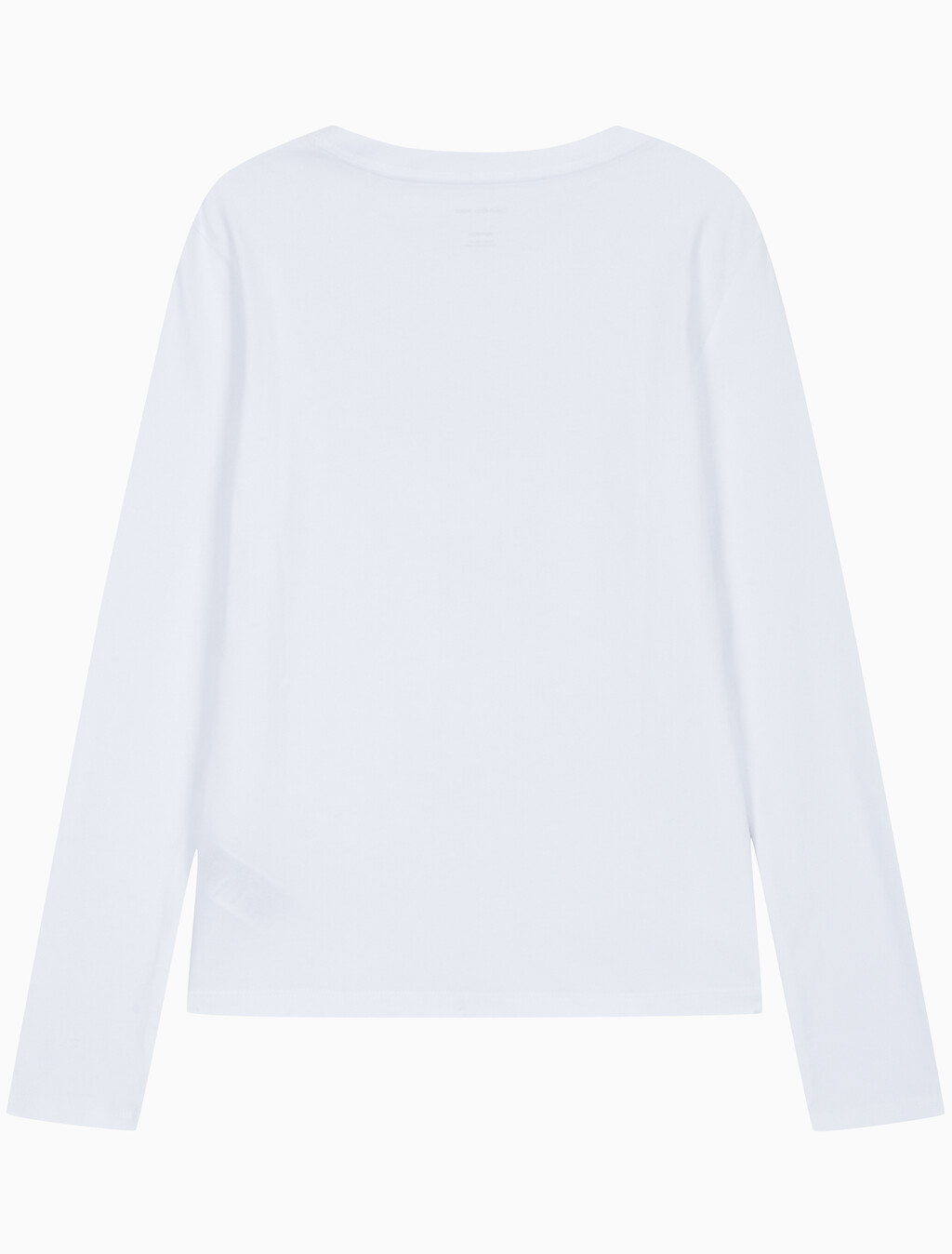 Buy 여성 L/S 스탠다드 로고 슬림 크루넥 티셔츠 in color BRILLIANT WHITE