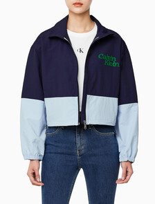 Buy 여성 컬러블락 나일론 풀오버 자켓 in color ECLIPSE / CASHMERE BLUE