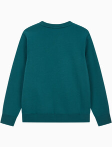 Buy 남성 레귤러핏 인스티튜셔널 로고 기모 스웨트셔츠 in color ATLANTIC DEEP