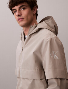 Buy 남성 립스탑 후드 윈드브레이커 in color VINTAGE KHAKI