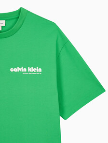 Buy 남성 릴렉스핏 바우하우스 로고 반팔 티셔츠 in color BLOSSOM GREEN