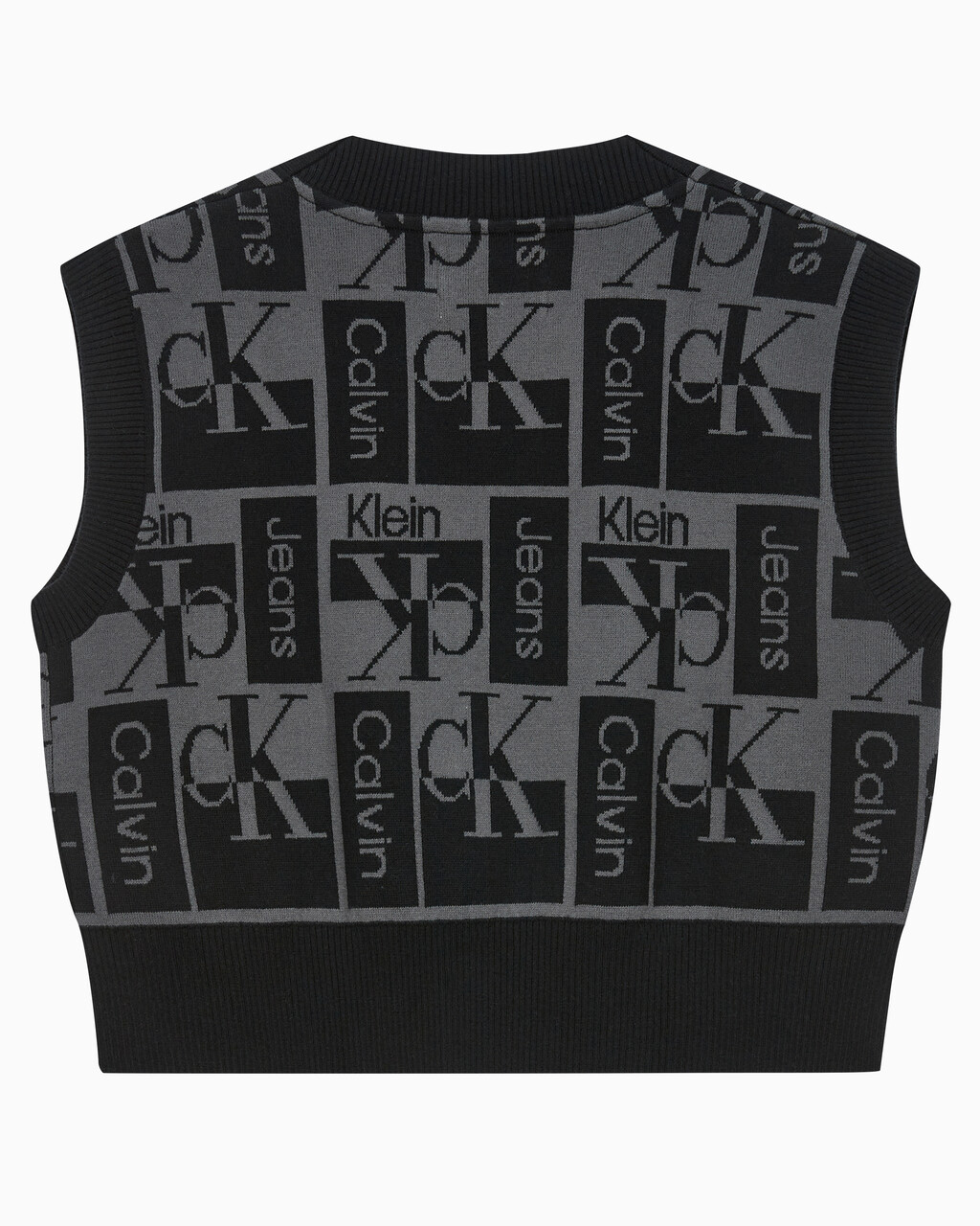 Buy 여성 브이넥 AOP 베스트 in color CK BLACK