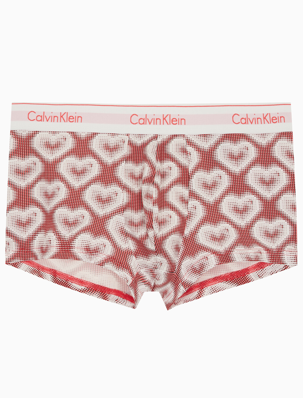 Buy 남성 모던코튼 V-DAY 로우라이즈 드로즈 in color RED/HEART PRINT