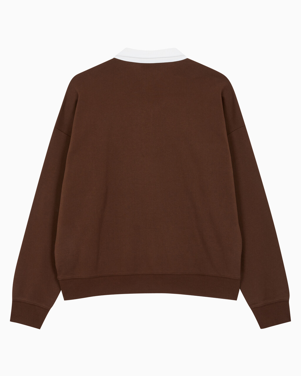 Buy 남성 롱슬리브 럭비 탑 in color DARK BROWN