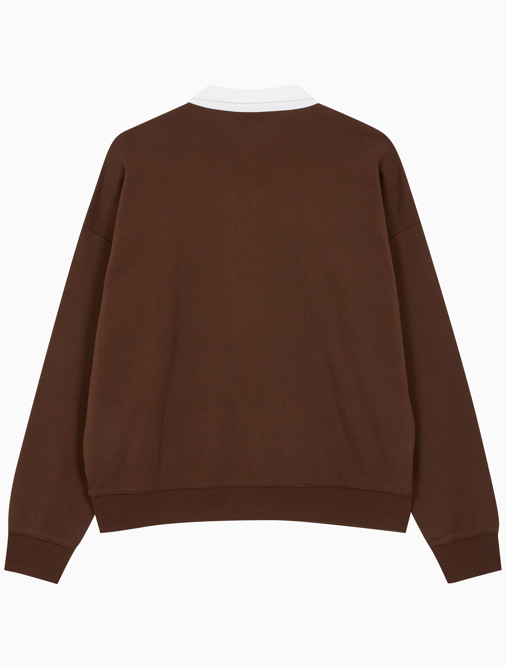 Buy 남성 롱슬리브 럭비 탑 in color DARK BROWN