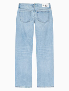 Buy 여성 로우라이즈 스트레이트핏 라이트블루 데님 in color CHALKY BLUE