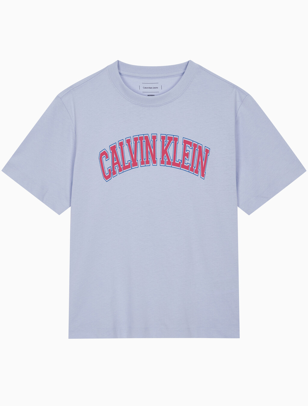 Buy 여성 박시 캘빈클라인 바시티 반팔 티셔츠 in color HEATHER