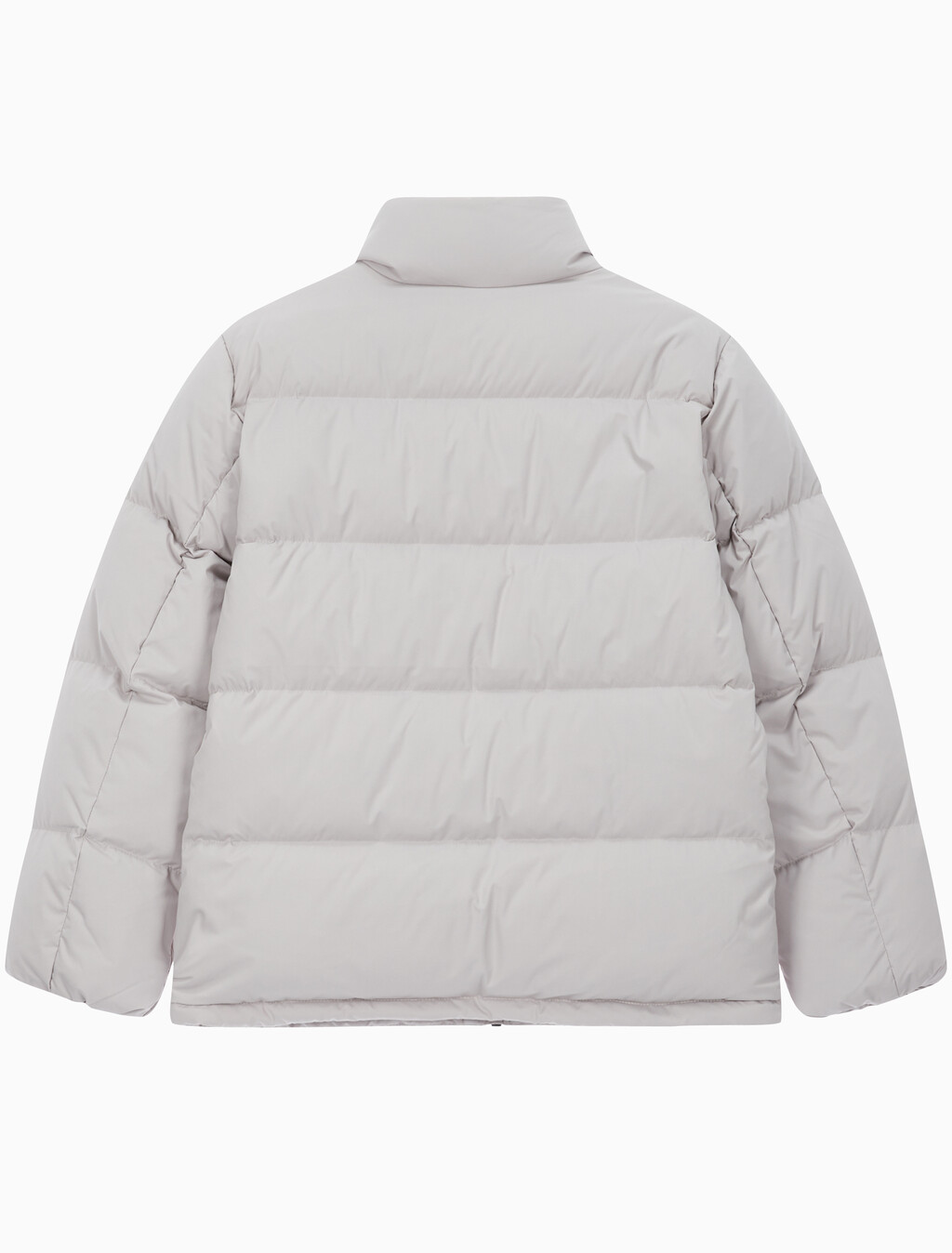 Buy 남성 레귤러핏 스탠드 카라 숏 다운 푸퍼 재킷 in color GREY