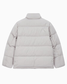 Buy 남성 레귤러핏 스탠드 카라 숏 다운 푸퍼 재킷 in color GREY