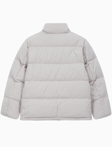 Buy 남성 레귤러핏 스탠드 카라 숏 다운 푸퍼 재킷 in color GREY