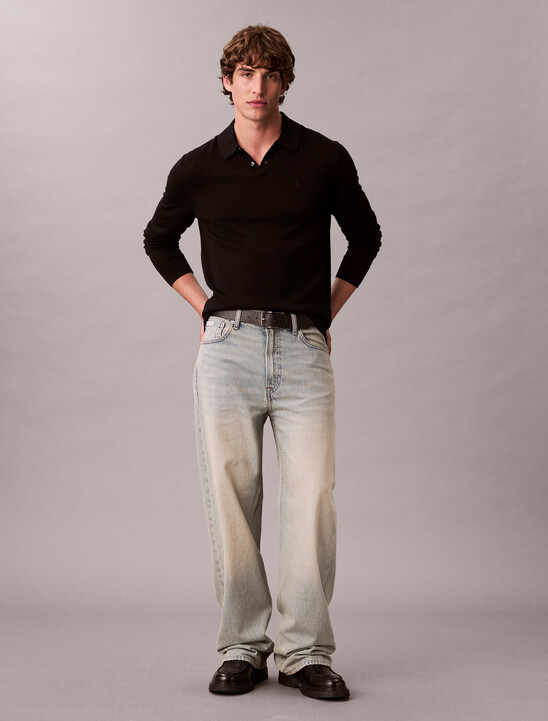 남성 베기핏 세퀴아 미드 블루 데님